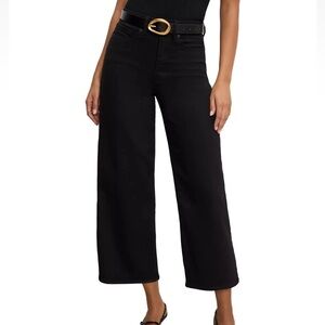NEW GOOD AMERICAN GOOD WAIST PALAZZO CROP JEANS BLACK SIZE 10/30 MSRP 150